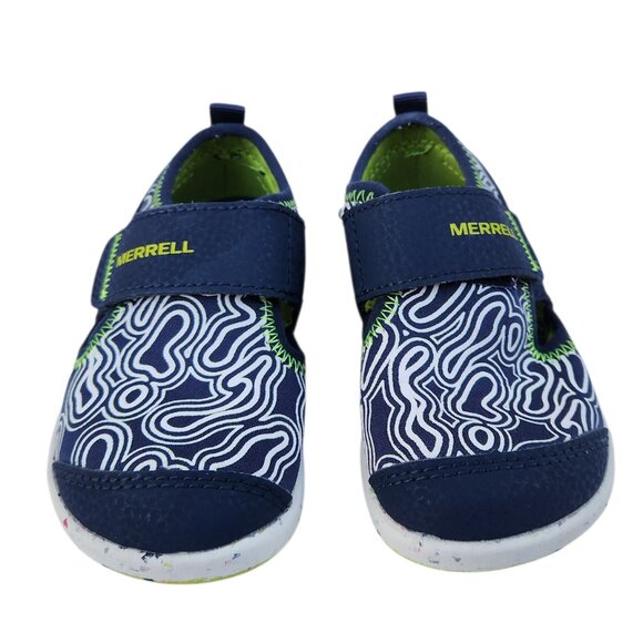 Merrel Bare Steps H2O Navy Blue White Green ML265728 Water Sneakers Shoes Size 5 - Picture 2 of 8